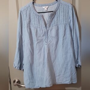 Light Blue Long Sleeve Blouse